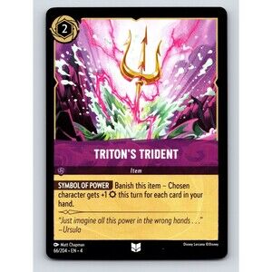 Tritions Trident Disney Lorcana Card Symbol Of Power Rarity Purple